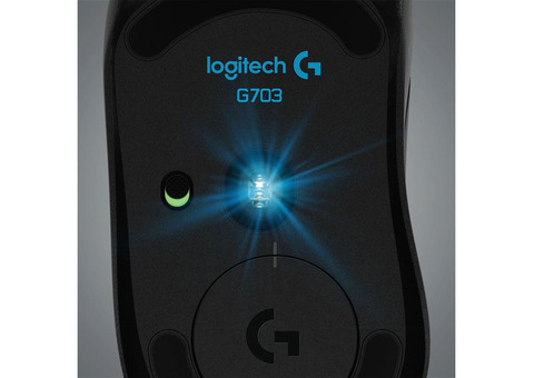 Характеристики мышь Logitech G703 LightSpeed (Hero), игровая, оптическая, беспроводная, USB, черный [910-005640]