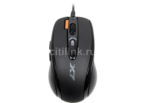 Характеристики мышь A4TECH X-718BK, игровая, оптическая, проводная, USB, черный [x-718bk usb]