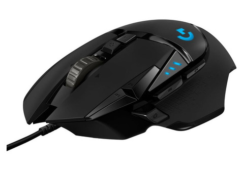 Характеристики мышь Logitech G502 RGB Tunable HERO, игровая, оптическая, проводная, USB, черный [910-005470]