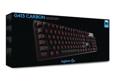 Характеристики клавиатура Logitech G413 Carbon, USB, черный [920-008309]