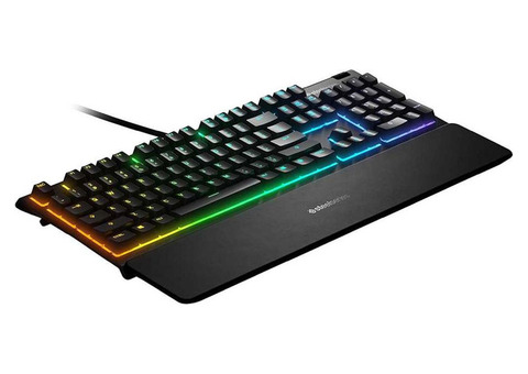 Характеристики клавиатура SteelSeries Apex 3 RU, USB, c подставкой для запястий, черный [64805]