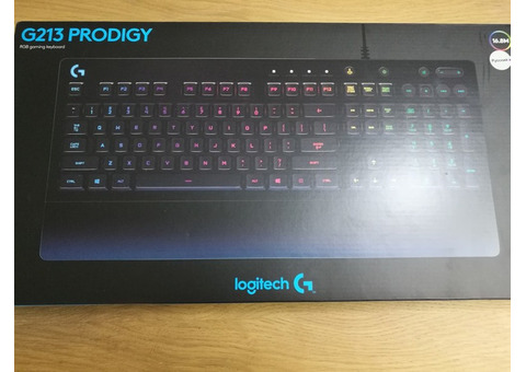 Характеристики клавиатура Logitech G213 Prodigy RGB, USB, c подставкой для запястий, черный [920-008092]