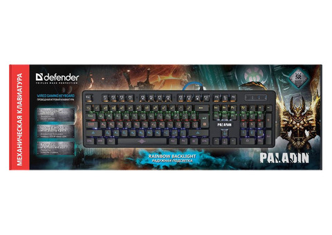 Характеристики клавиатура Defender Paladin GK-370L, USB, черный [45371]