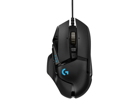 Характеристики мышь Logitech G502 RGB Tunable HERO, игровая, оптическая, проводная, USB, черный [910-005470]