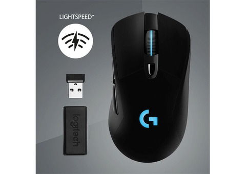 Характеристики мышь Logitech G703 LightSpeed (Hero), игровая, оптическая, беспроводная, USB, черный [910-005640]