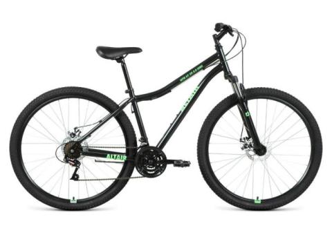 Характеристики велосипед ALTAIR MTB HT 29 2.0 disc (2021), горный (взрослый), рама: 17', колеса: 29', черный/ярко-зеленый, 16.5кг [rbkt1mn9q002]