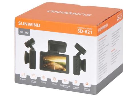 Характеристики видеорегистратор SUNWIND SD-621, черный