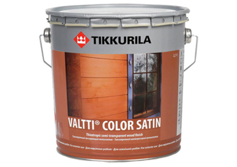 Tikkurila Valtti Color Satin / Тиккурила Валти Колор Стейн Антисептик защитный для древесины лессирующий полуматовый