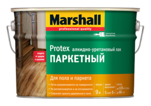 Marshall Protex / Маршалл Протекс Лак паркетный алкидно-уретановый полуматовый