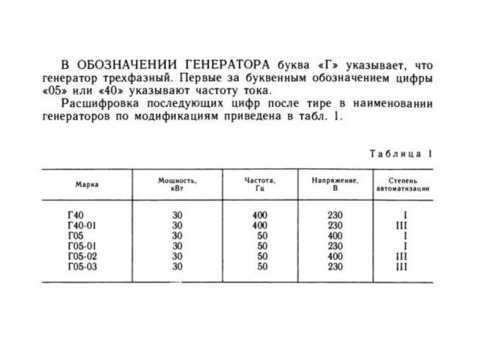 Генератор Г-05. Техническое описание и инструкция по эксплуатации.