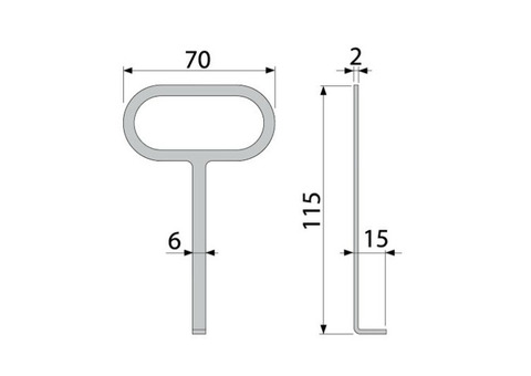 Крючок для изъятия решетки Alca Plast AVZ-P008