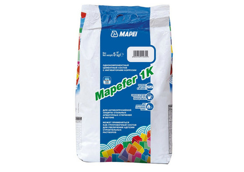 Защитный состав Mapei Mapefer 1К для стальной арматуры 5 кг