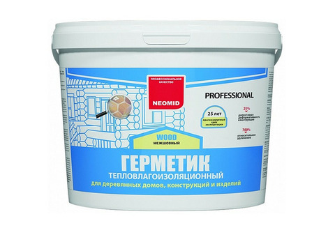 Герметик акриловый Neomid Wood Proffesional межшовный белый 3 кг