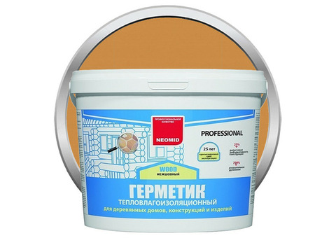 Герметик акриловый Neomid Wood Proffesional межшовный медовый 3 кг