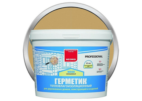 Герметик акриловый Neomid Wood Proffesional межшовный сосна 3 кг