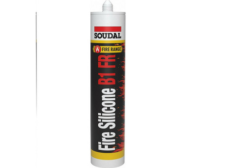 Герметик огнестойкий силиконовый Soudal FireSilicone В1 серый 300 мл