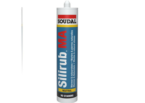 Силикон для мрамора Soudal Silirub MA белый 310 мл 15 шт в упаковке