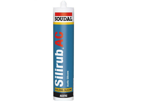 Силикон для остекления Soudal Silirub AC бесцветный 280 мл 15 шт в упаковке