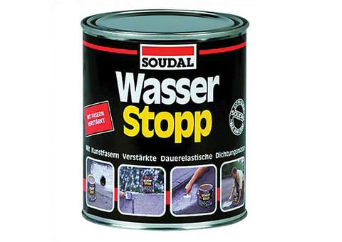 Эластичное водостойкое покрытие Soudal Wasser Stopp 4 кг