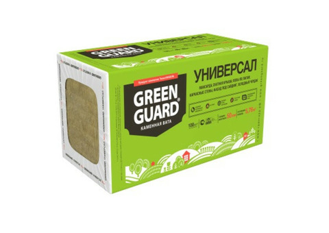 Базальтовая вата Greenguard Универсал 1200x600x100 мм 4 плиты в упаковке