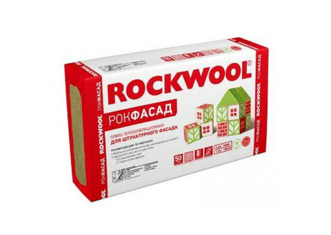 Базальтовая вата Rockwool Рокфасад 1000х600х100 мм 2 штуки в упаковке