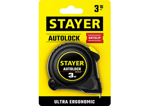 Рулетка с автостопом Stayer 2-34126-03-16_z02 AutoLock 3 м