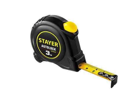 Рулетка с автостопом Stayer 2-34126-03-16_z02 AutoLock 3 м