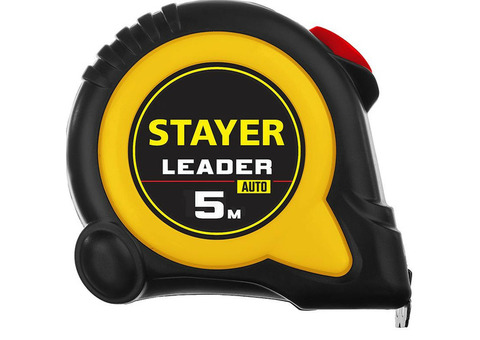 Рулетка с автостопом Stayer Leader 3402-05-19_z02 5 м х 19 мм