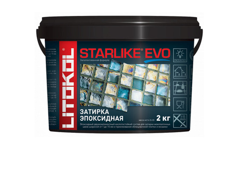 Затирка эпоксидная для швов Litokol Starlike Evo S.700 Crystal прозрачная 2 кг