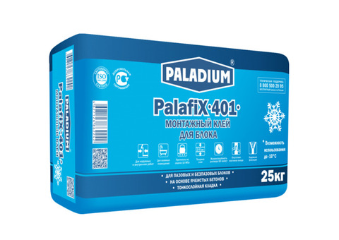 Клей монтажный Paladium PalafiX-401 зима для блока 25 кг