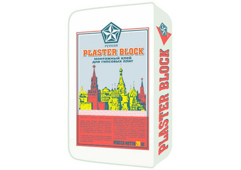 Монтажный клей Русеан Plaster blok для гипсовых плит 20 кг