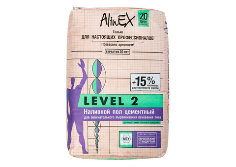 Наливной пол Alinex Level 2 25 кг