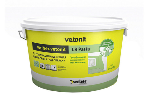 Weber.Vetonit LR Pasta, 20 кг, Шпатлевка готовая финишная