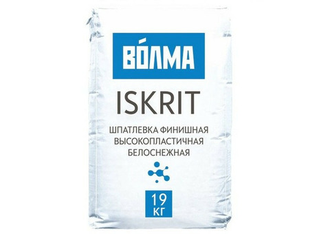 Шпатлевка финишная полимерная Волма Iskrit белая 19 кг