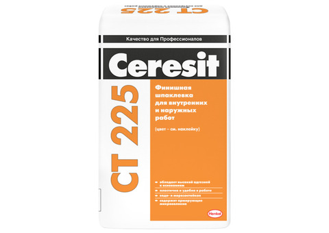 Шпатлевка финишная цементная Ceresit CT 225 белая 25 кг