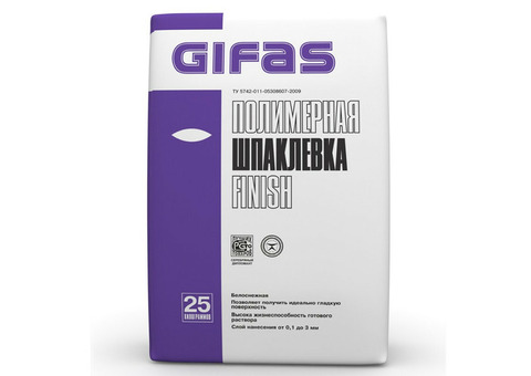 Шпатлевка полимерная Gifas Finish 25 кг