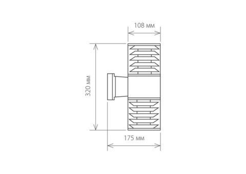 Светильник садово-парковый Elektrostandard 1407 Techno Е27 2х60 Вт серый