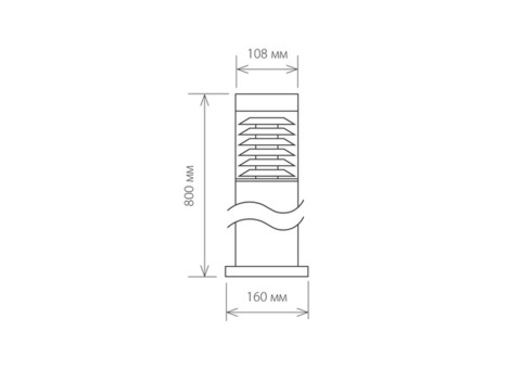 Светильник садово-парковый Elektrostandard 1507 Techno Е27 20 Вт черный