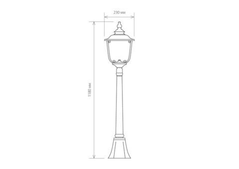 Светильник садово-парковый Elektrostandard Sculptor F GLXT-1407F Е27 60 Вт капучино