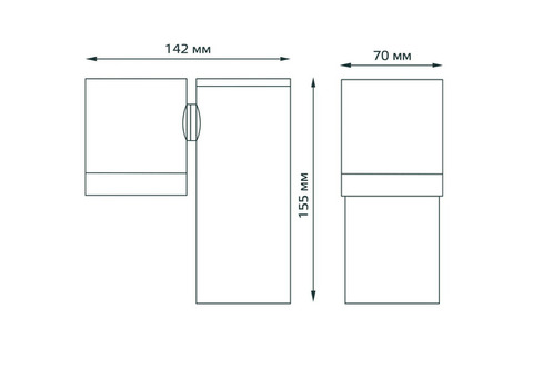 Светильник садово-парковый настенный Gauss Garden Sonata 35W IP54 155 мм черный 1 м2