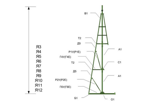 Ель каркасная уличная Green Trees Уральская 800 см