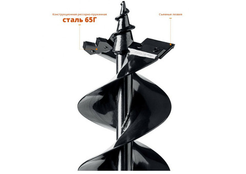 Шнек для мерзлого грунта Зубр Мастер двухзаходный 7052-15