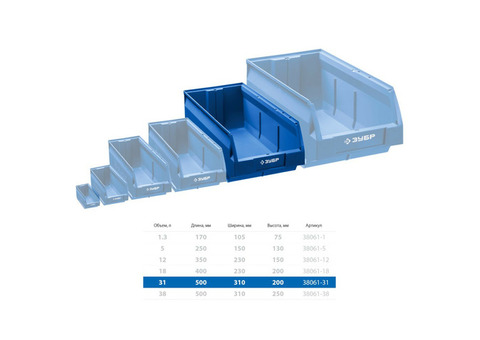Лоток складской 31 л Зубр ЛСК-31 38061-31