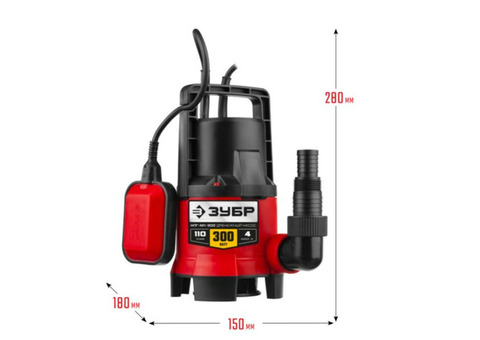 Насос дренажный Зубр Мастер НПГ-М1-300