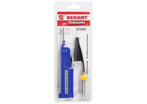 Паяльник мини Rexant 12-0181 4,5 В 8 Вт с питанием 3 батарейки AA