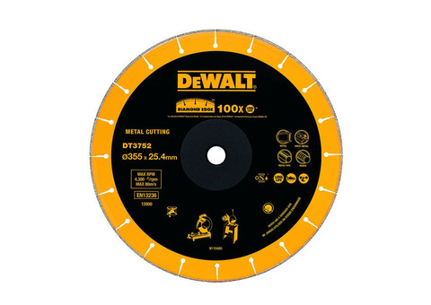 Круг алмазный отрезной DeWalt DT3752 355x25,4 мм