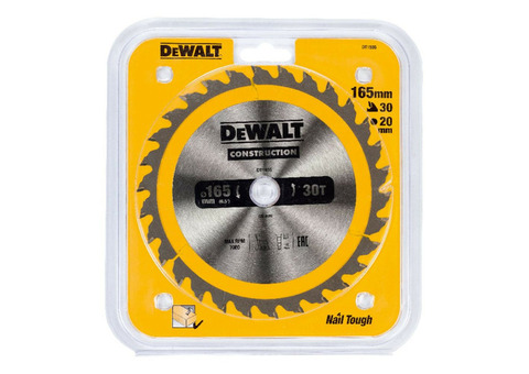 Диск пильный DeWalt Construct DT1935 165х20 мм 30 зубьев