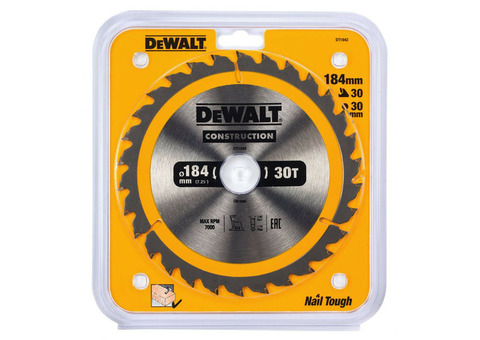 Диск пильный DeWalt Construct DT1942 184х30 мм 30 зубьев