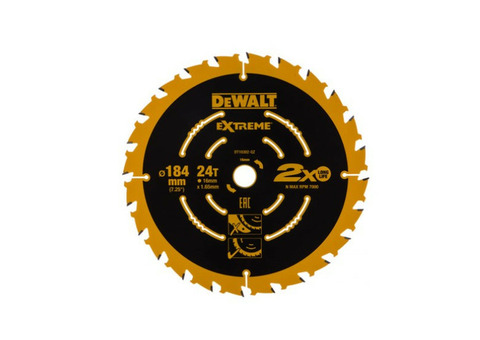 Диск пильный по дереву Dewalt Extreme DT10302 184х16 мм 24 зуба