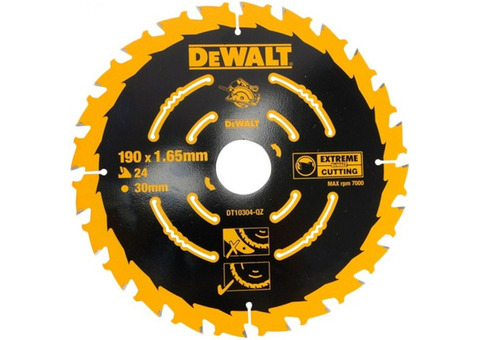 Диск пильный по дереву Dewalt Extreme DT10304 190х30 мм 24 зуба